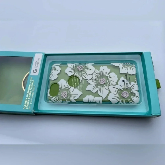 New Kate Spade Google Pixel Phone Case Clear Floral - Picture 2 of 2